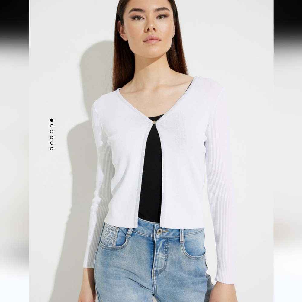 ELENA WANG Open Front Knit Cardigan Style Ew30002 New